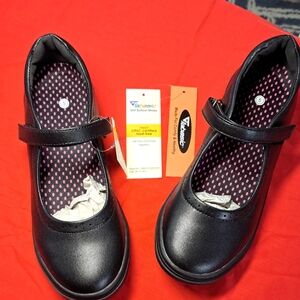 Jabasic Girls' Mary Jane School Uniform Black Dress Shoes